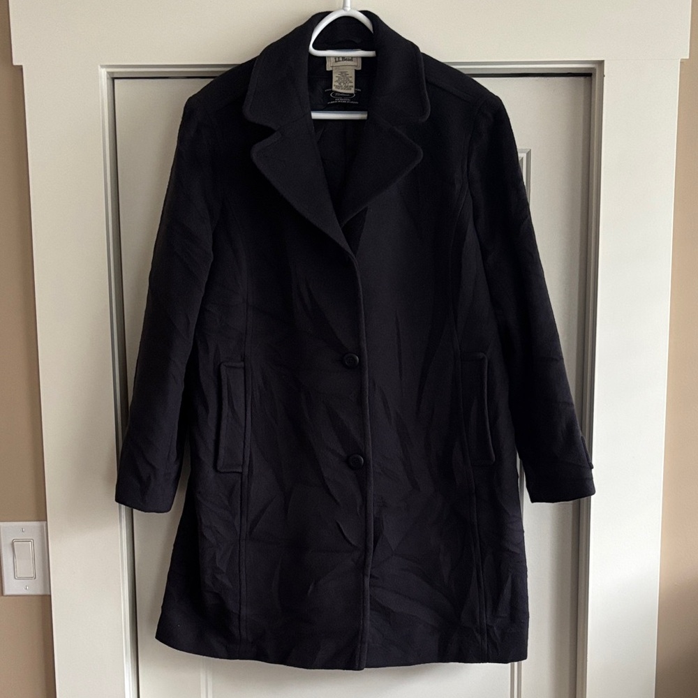 LL Bean Lambswool Polo Coat